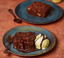 Chocolate tahini traybake