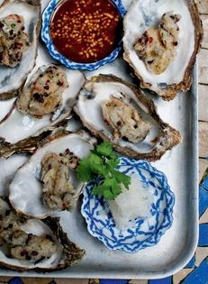 Chocolate tempura oysters