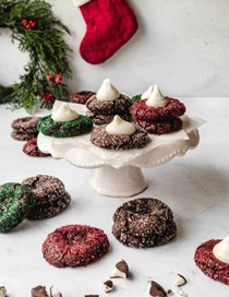Chocolate thumbprint cookies with a peppermint twist [Kimberlee Ho]