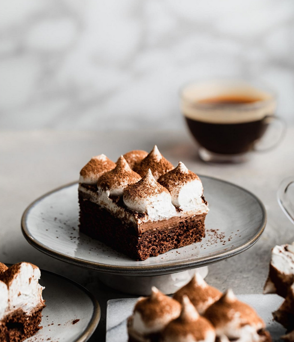 Chocolate tiramisu sheet cake