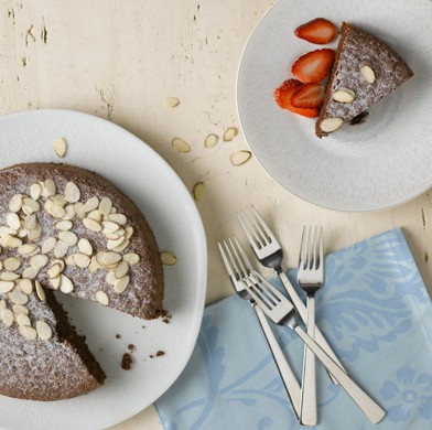 Chocolate toasted almond torte
