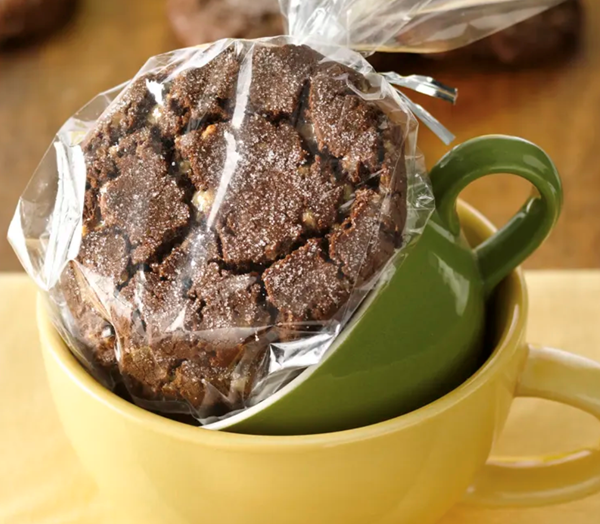 Chocolate toffee crinkle cookies