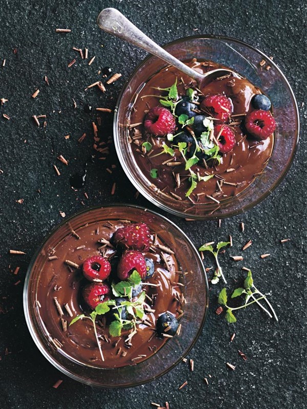 Chocolate tofu mousse