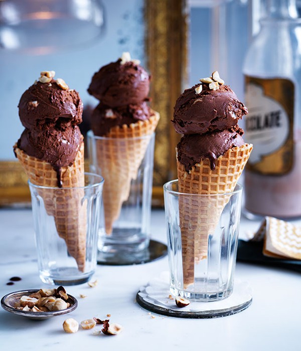 Chocolate-torrone semifreddo