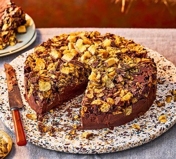 Chocolate truffle & honeycomb torte
