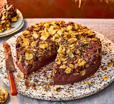 Chocolate truffle & honeycomb torte