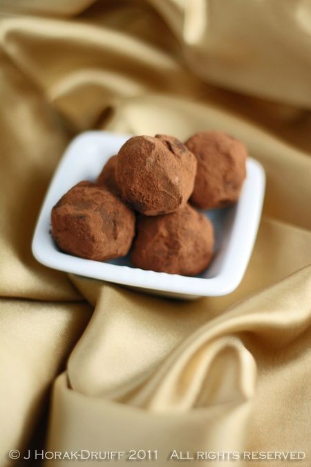 Chocolate truffles and chocolate orange gelato