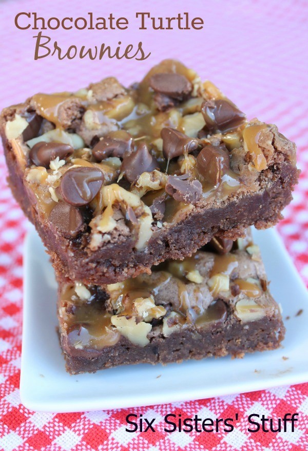 Chocolate turtle brownies