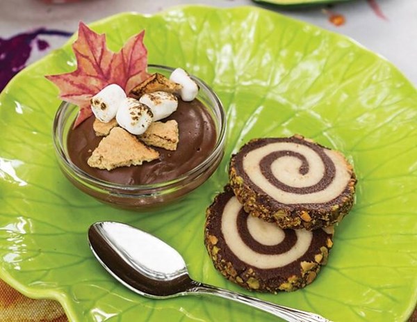 Chocolate-vanilla pinwheels