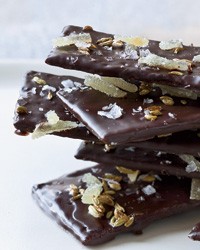 Chocolate wafers with ginger, fennel and sea salt