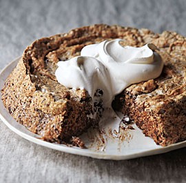 Chocolate walnut tweed torte