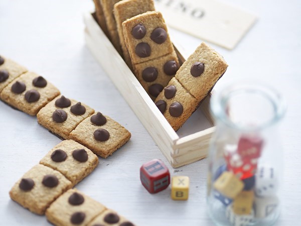 Chocolate wheaten dominoes