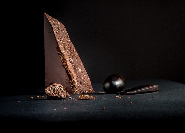 Chocolate with candied seeds