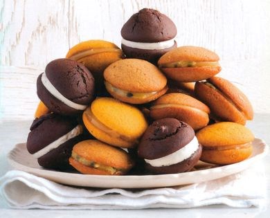 Chocolate with marshmallow filling whoopie pies