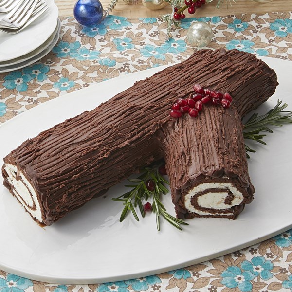 Chocolate yule log