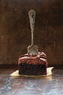 Chocolate zucchini cake with buttercream frosting