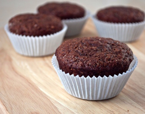 Chocolate-zucchini muffins