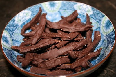 Chocolated-coated candied orange peel
