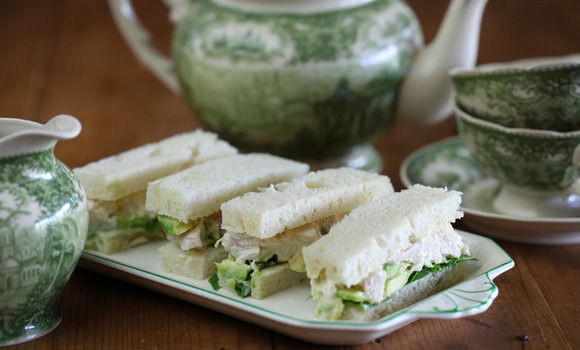 Chook and avocado sandwich with verjuice mayonnaise