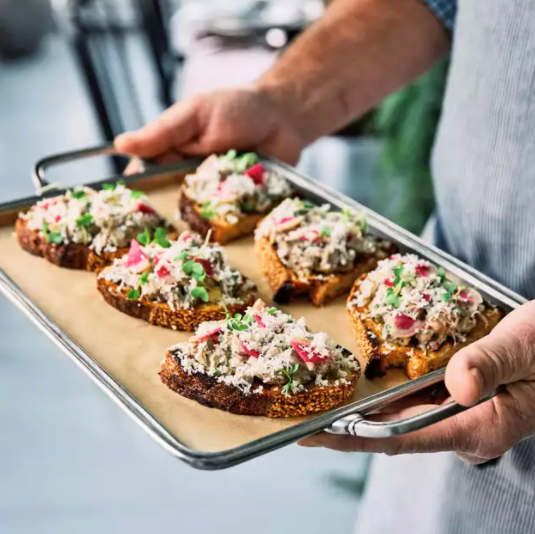Chopped chicken livers on toast