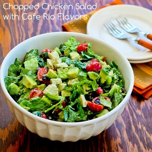 Chopped chicken salad with Cafe Rio flavors