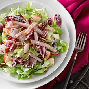 Chopped ham & apple salad with creamy Parmesan dressing
