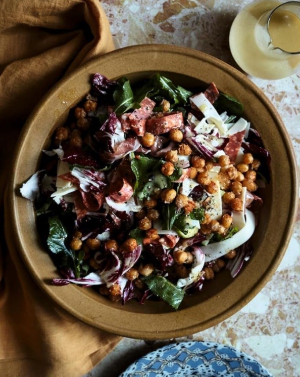 Chopped salad that could double as an Italian deli sandwich
