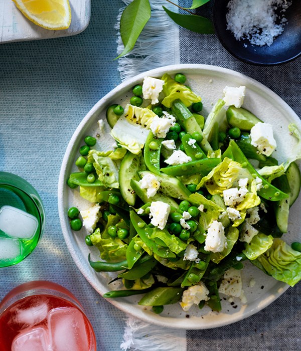 Chopped spring green salad