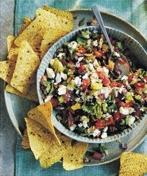 Chopped summer salad with feta & olives