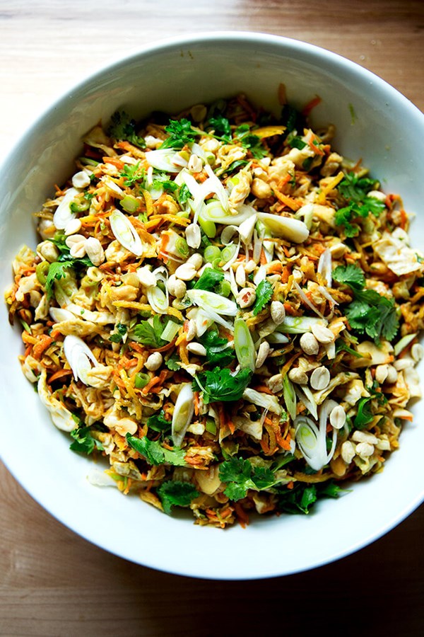 Chopped Thai satay salad with peanut-ginger dressing