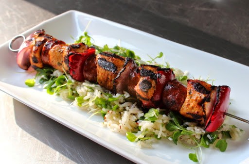Chorizo & chicken skewers