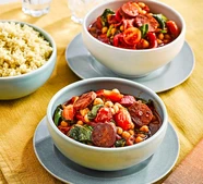 Chorizo & chickpea summer stew