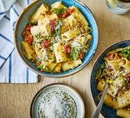 Chorizo & Savoy cabbage rigatoni