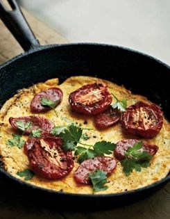 Chorizo & slow-roasted tomato omelette