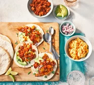 Chorizo & sweet potato breakfast tortillas