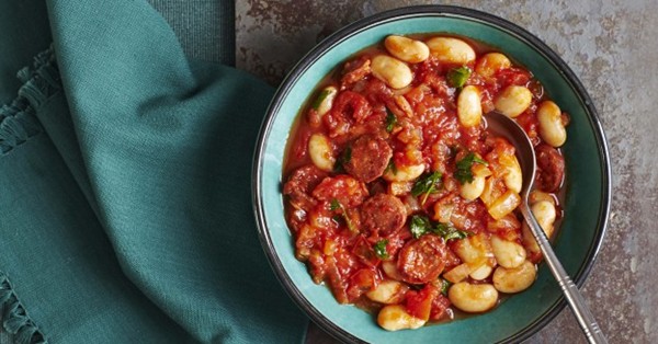 Chorizo and bean one pot