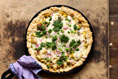 Chorizo and jalapeño breakfast pizza