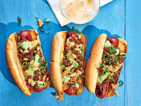 Chorizo-and-kimchi dogs