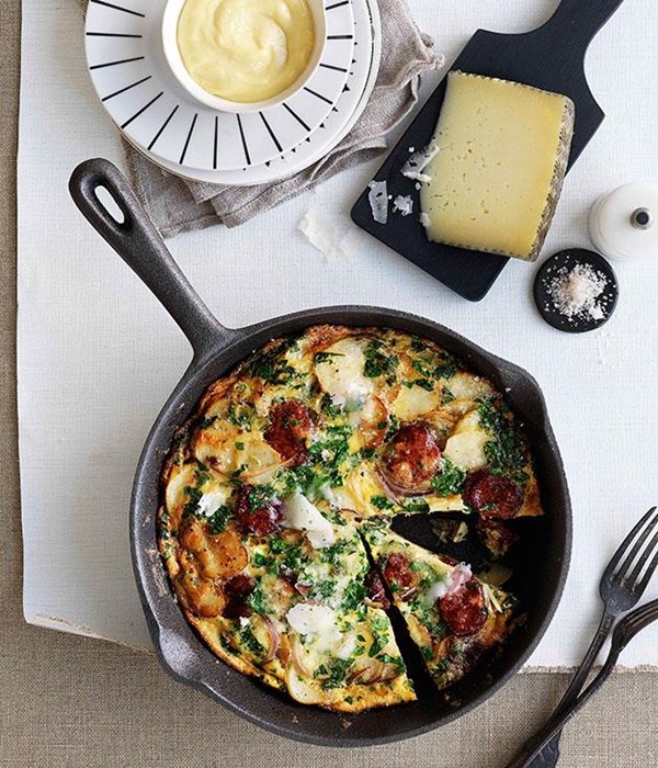 Chorizo and Manchego tortilla
