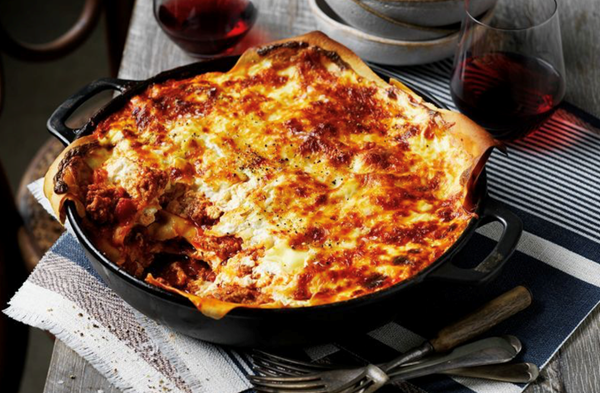 Chorizo and 'nduja lasagne