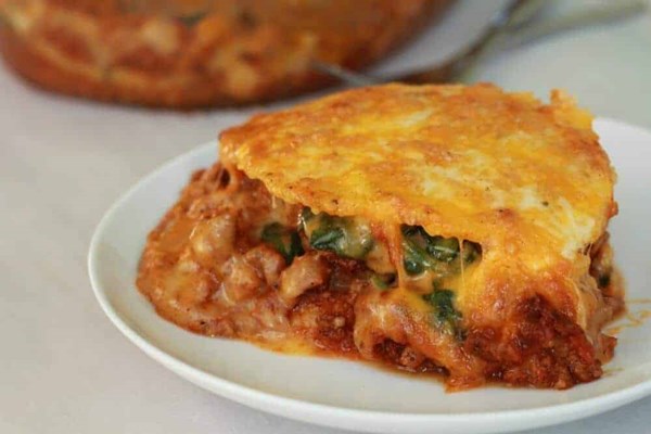 Chorizo and polenta lasagna