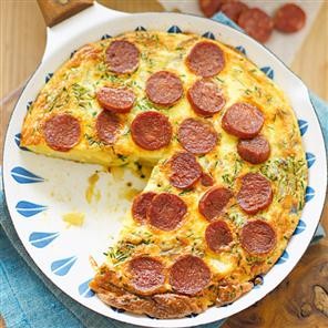 Chorizo and potato frittata