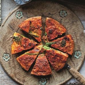 Chorizo and sprouting broccoli frittata