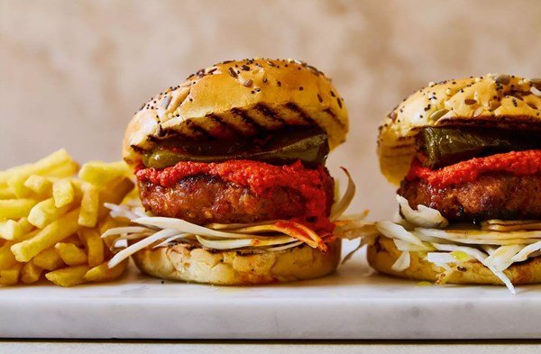Chorizo burgers with Padrón peppers & fennel