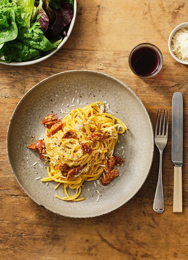 Chorizo (not) carbonara 