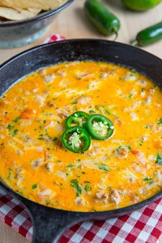 Chorizo queso fundido
