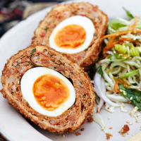 Chorizo Scotch eggs