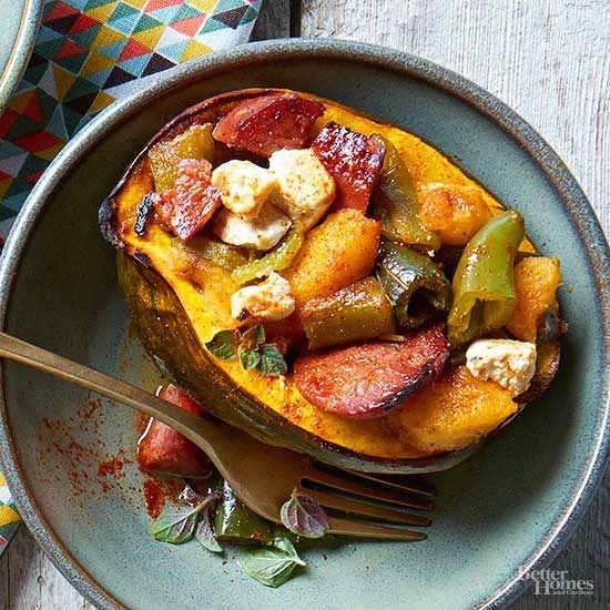 Chorizo-stuffed squash