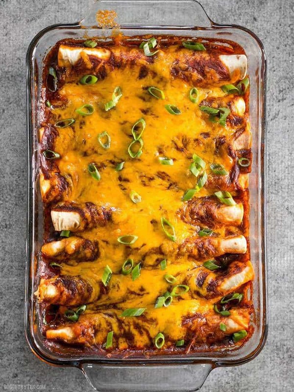 Chorizo-sweet potato enchiladas