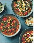 Chorizo, tomato & chickpea broth